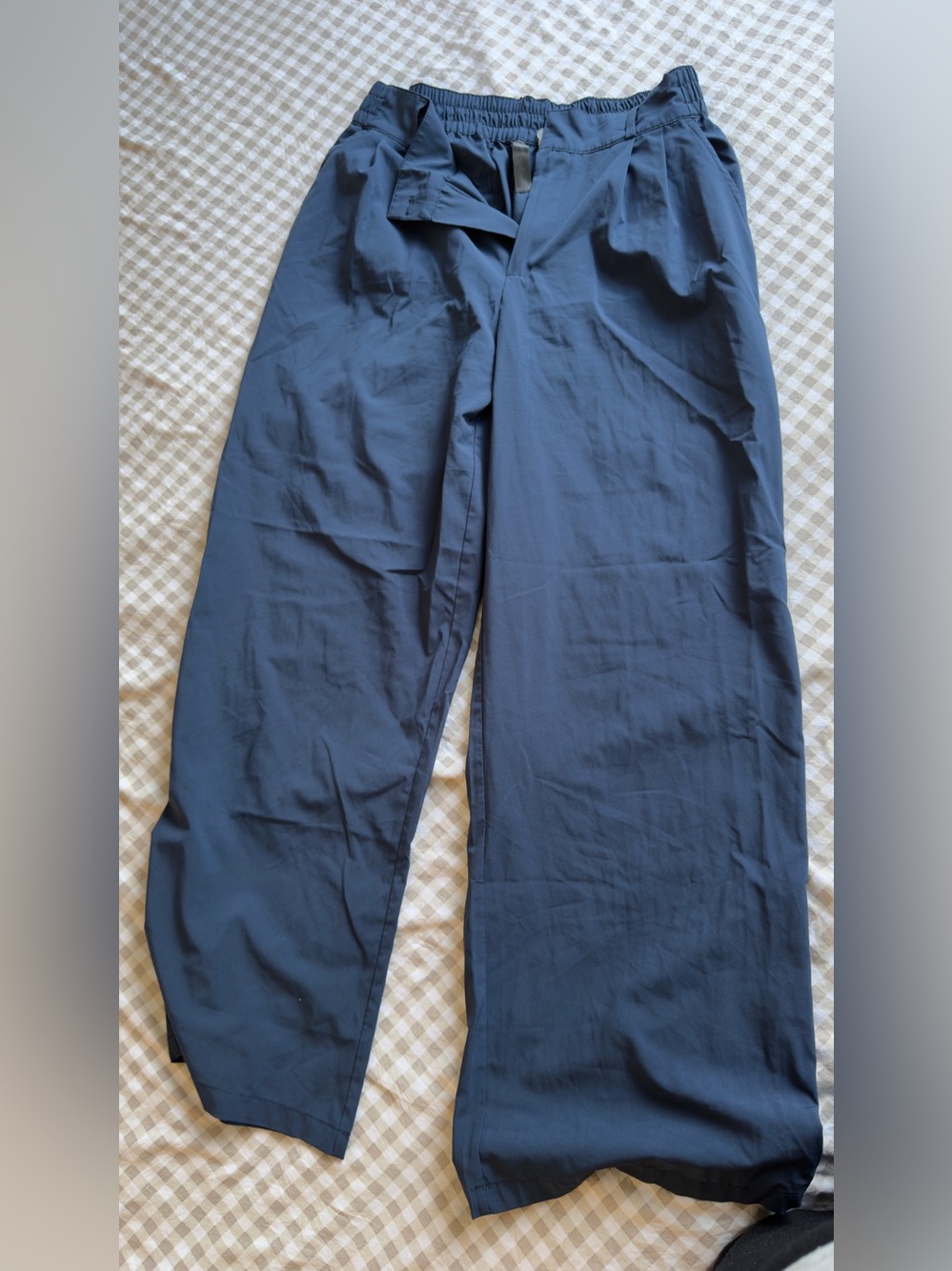 athletica Dark Navy Wide-Leg Pull-On Chinos